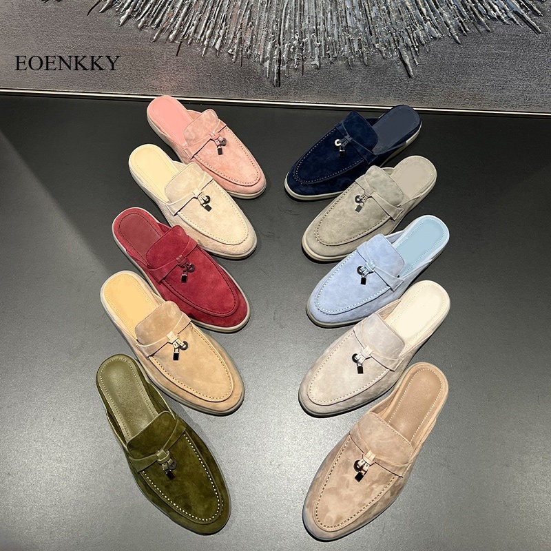 Slip On Mule Flat - EOENKKY 2026 Sommer Damen Open-Toe Sandalen
