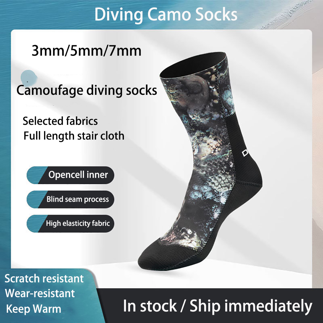 Women'S Shoes Neuropathy - 3/5/7mm Neopren Camo Tauchen Socken Nicht-slip