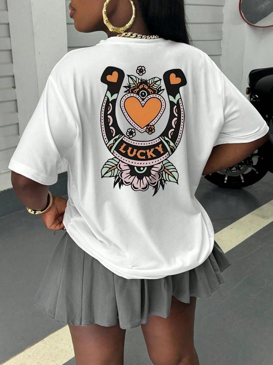 Women'S Shoes In The 90S - Glücksbringer-Shirt, Vintage Tattoo-Stil Pferdeschuh-T-Shirt, 90er Country-Musik-Shirt,