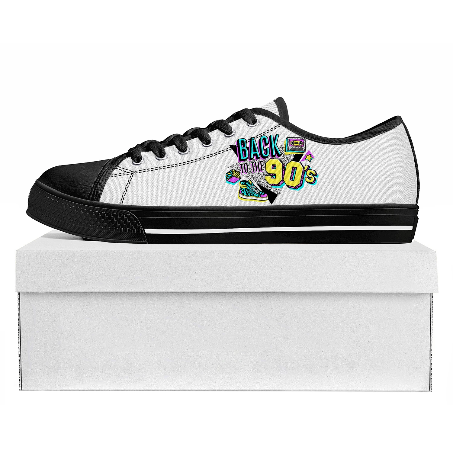 Women'S Shoes In The 90S - Lustige Retro-Sneaker mit 80er- und 90er-Jahre-Icons,