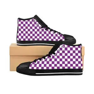 Women'S Shoes In The 90S - 80er 90er Jahre Karierte Schuhe Old