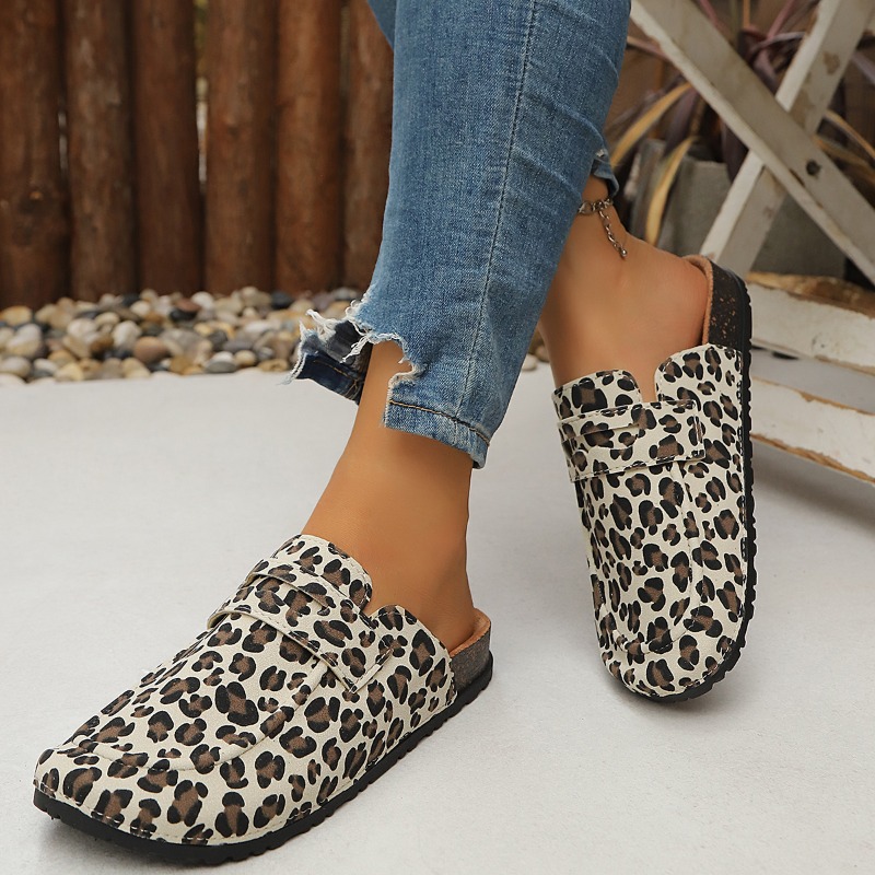 Damen-Slipper mit Leopardenmus – Slip On Mule Flat Bewertung und Preis