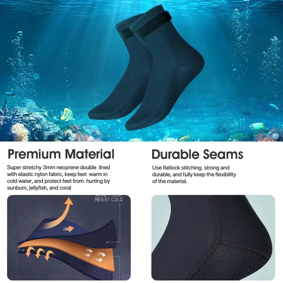 Neopren-Tauchsocken, 3 mm, Neo – Women'S Shoes Neuropathy Bewertung und Preis