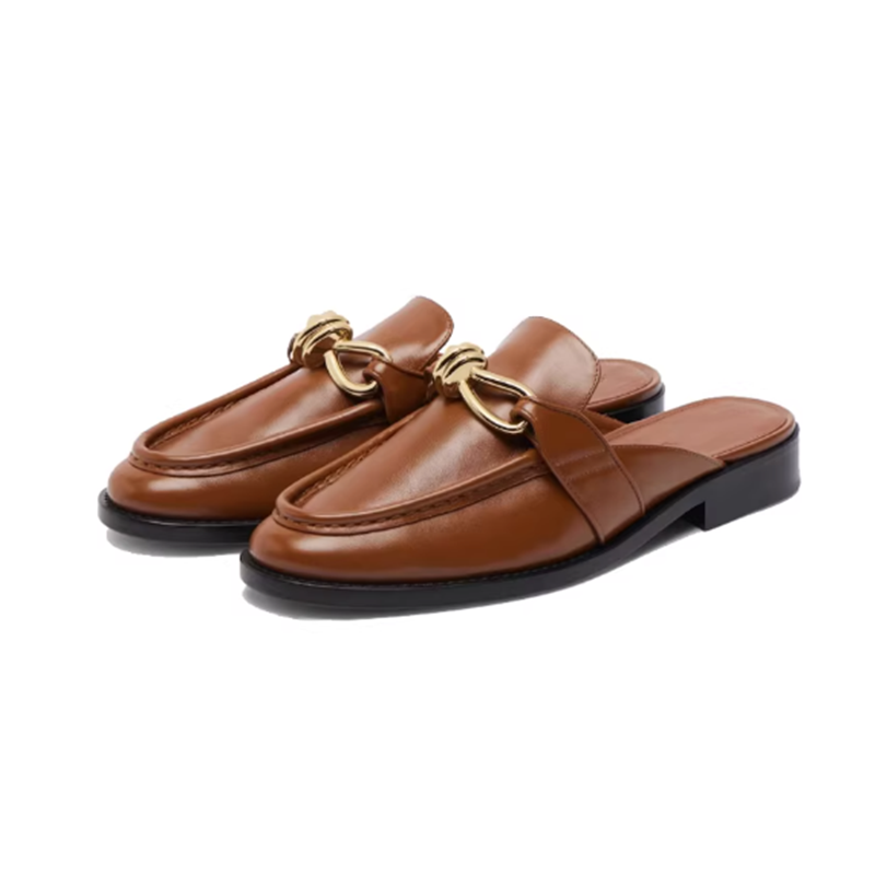 Halbe Hausschuhe mit Metallsch – Slip On Mule Flat Bewertung und Preis