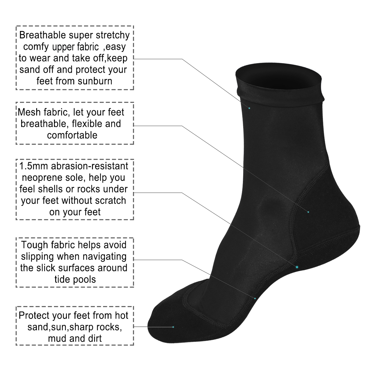 Neopren Fin Socken für Sand Be – Women'S Shoes Neuropathy Bewertung und Preis