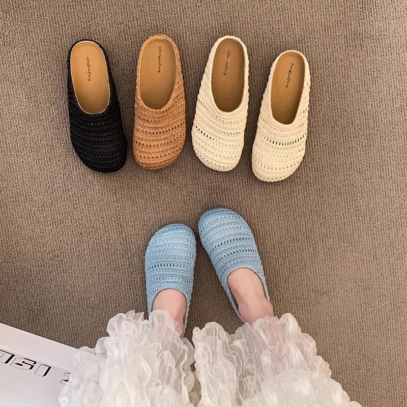 Damen Raffia Gewebte Pantolett – Slip On Mule Flat Bewertung und Preis