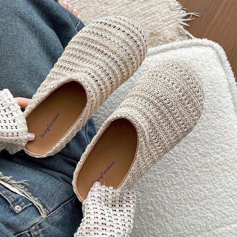 Damen Raffia Gewebte Pantolett – Slip On Mule Flat Bewertung und Preis