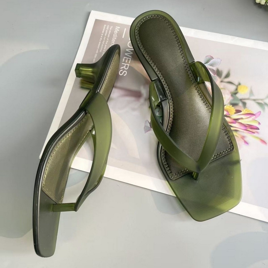 Koreanische Olivgrüne PVC-Zehe – Square Toe Mule Bewertung und Preis